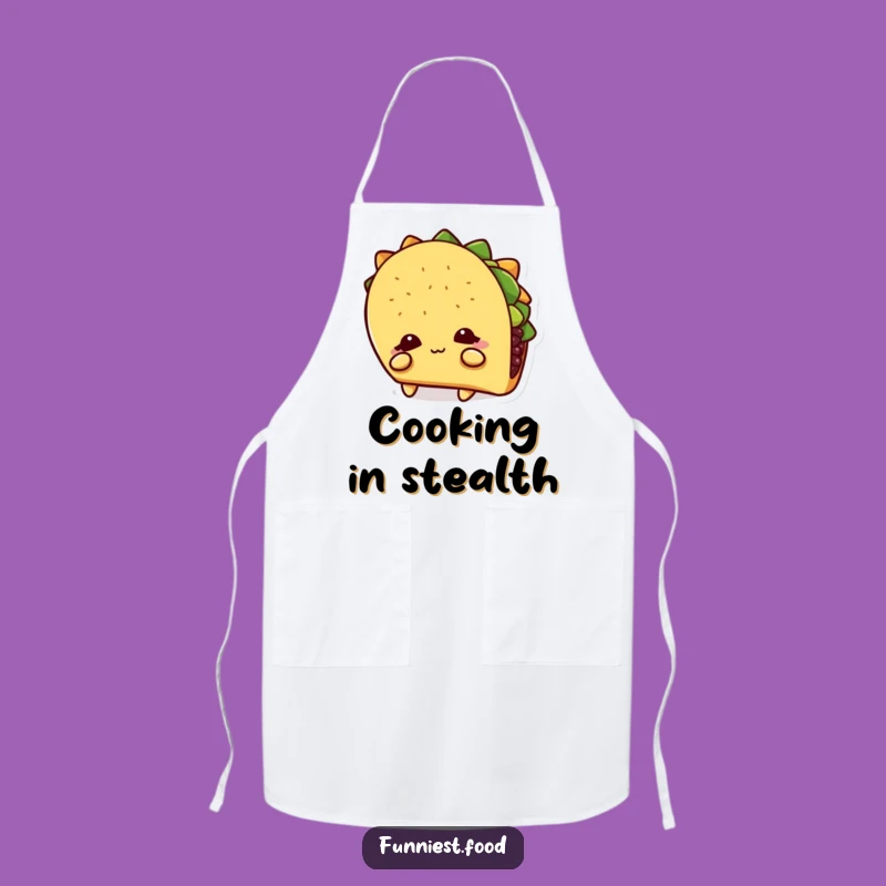 Funny Shy Taco Apron: Cook with Comfort in this Introvert's Kitchen Gear
