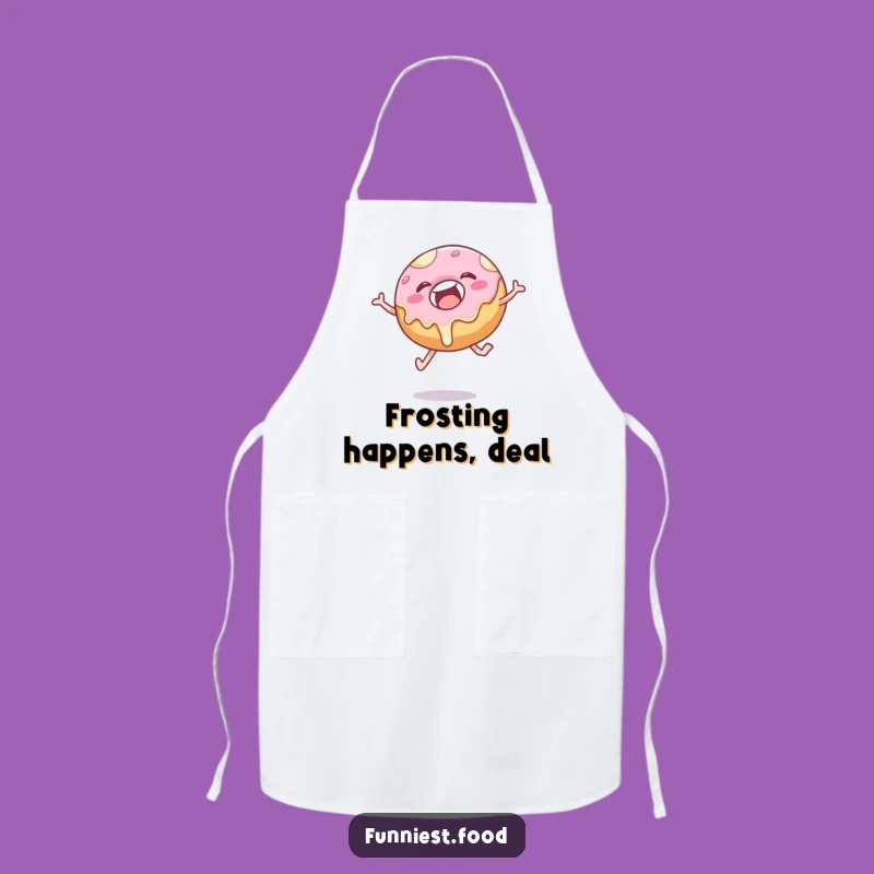Funny Donut Leap Apron: Cook Up Smiles with This Pastry Kitchen Gear