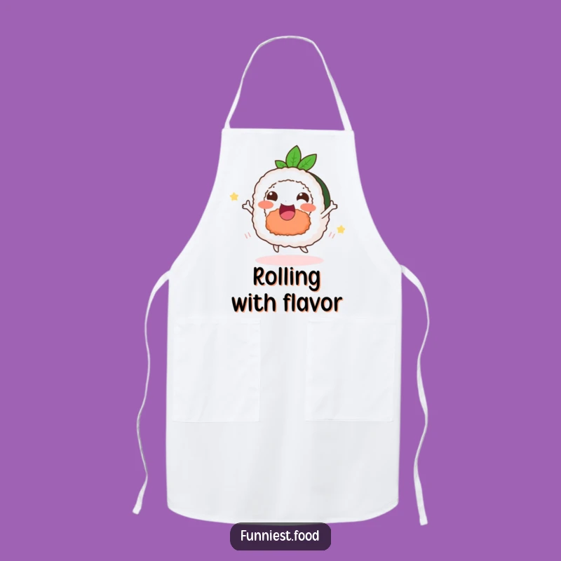 Funny Delighted Sushi Apron: Dance Through Cooking with This Fun Design