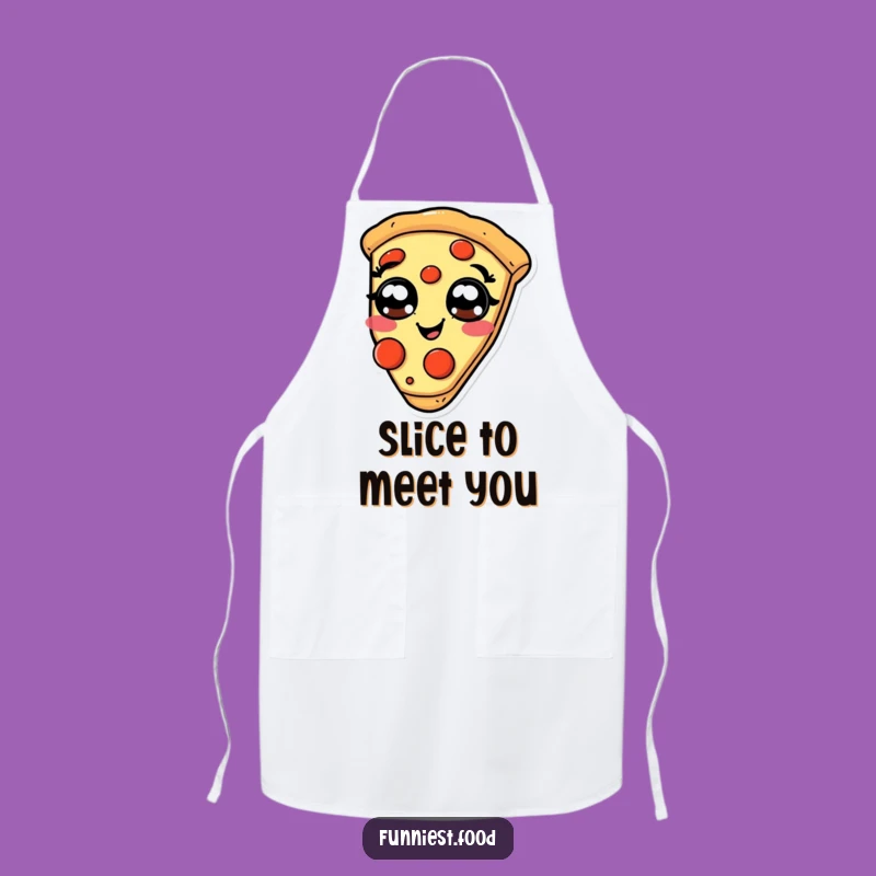 Funny Giggling Pizza Apron: Cook with a Smile and Pepperoni Eyes