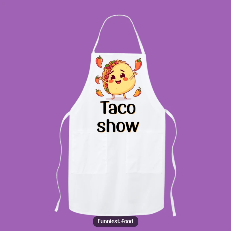 Funny Taco Juggling Apron: Practical Spicy Character, Humorous Kitchen Essential
