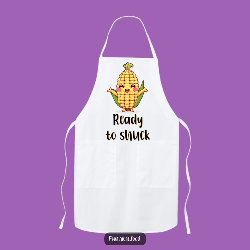 Funny Corn Cob Hug Apron - Cook Up Laughs with This Cheerful Veggie Character