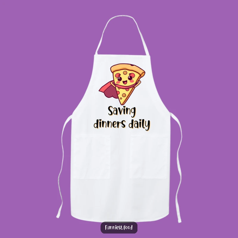 Funny Superhero Pizza Apron - Cook Like a Heroic, Laughing Chef