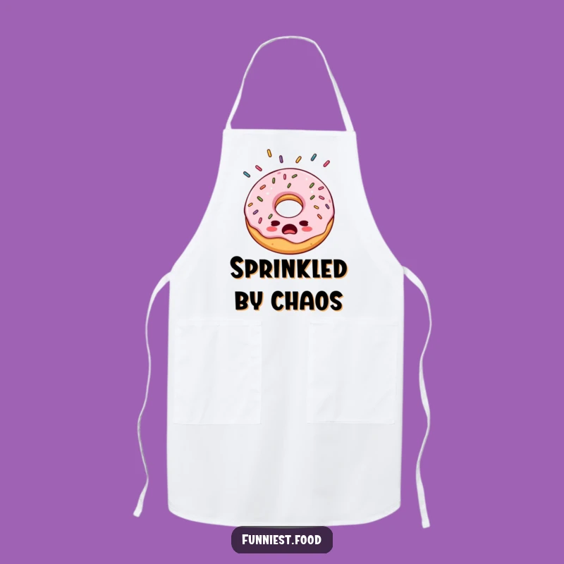 Funny Bewildered Donut Apron - Hilarious Kitchen Wear, Sweet Chef Gift