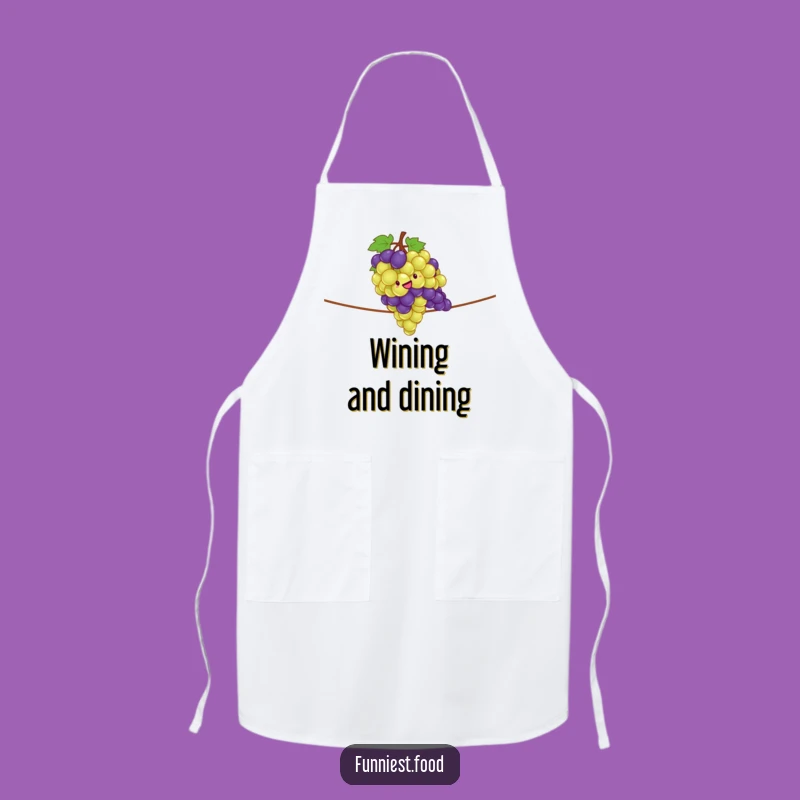 Funny Grape Tightrope Apron - Cook with Giggles and Flair