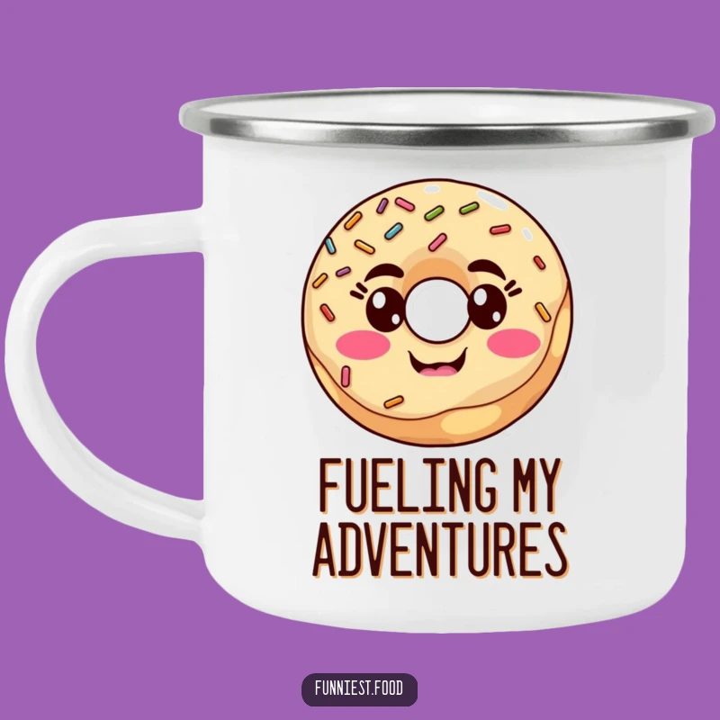 Funny Donut Sprinkle Face Camping Mug: Adventure with Humor, Wonderful Funny Gift