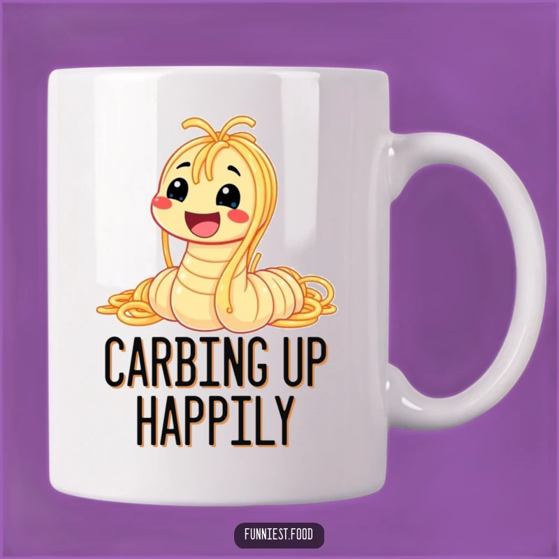 Funny Spaghetti Worm Mug: A Hilarious Pasta Lover Gift for Your Morning Coffee