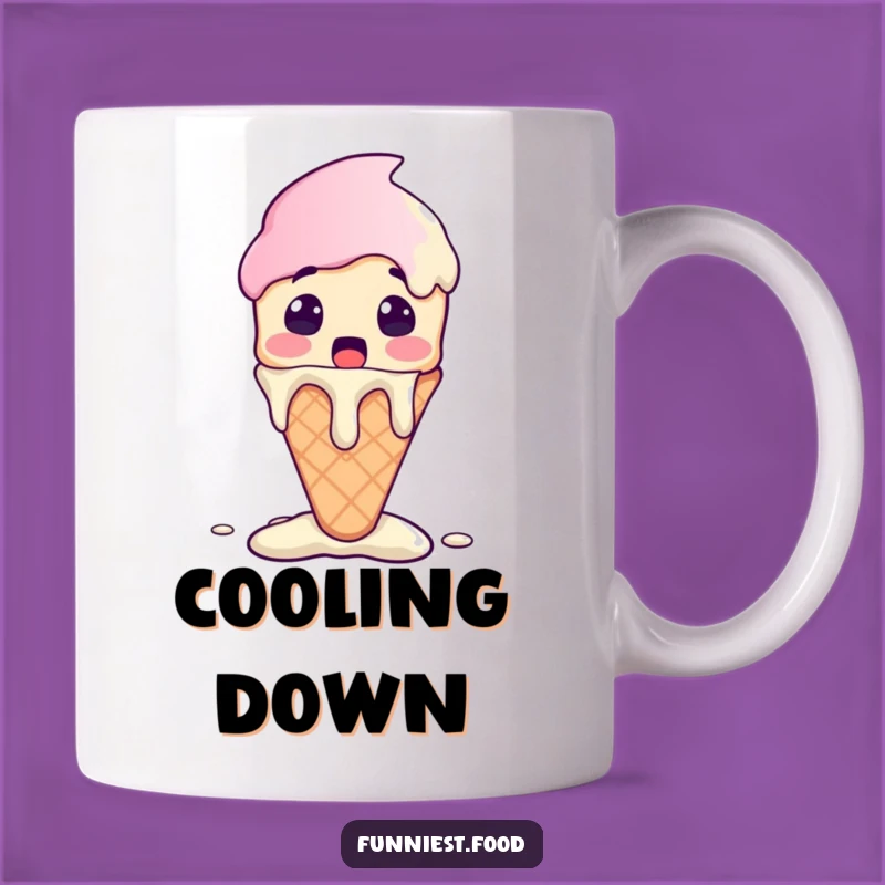 Funny Ice Cream Mug - Surprised Melting Character, Perfect Funny Gift!