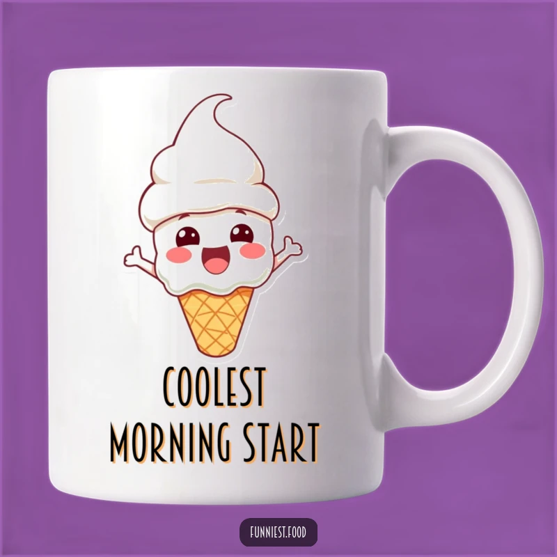 Funny Excited Ice Cream Mug: Cone Hat Fun - Perfect Cool Gift!