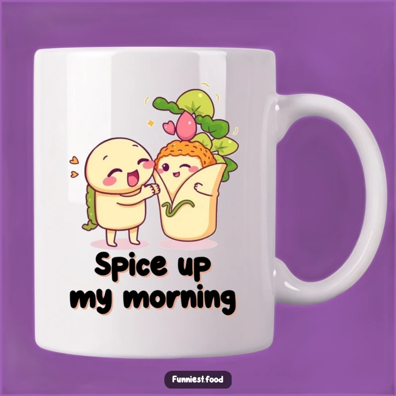 Funny Taco Burrito Serenade Mug: Romantic Fiesta Fun, Perfect Gift for Foodie Couples