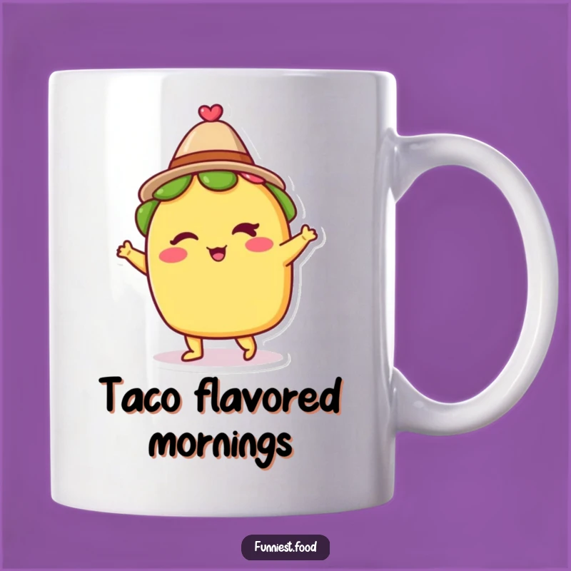 Funny Winking Taco Dancing Hat Mug - Hilarious Mexican Food Lover Gift!