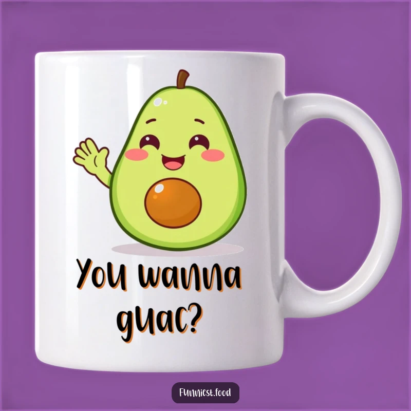 Funny Delighted Avocado Mug, A Cheerful Gift for Avocado Lovers