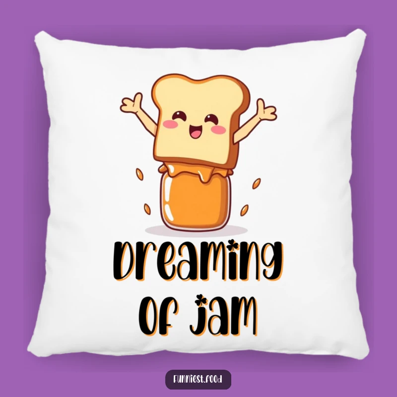 Funny Toast Leap Pillow: Snuggle Up with this Comical Breakfast Character