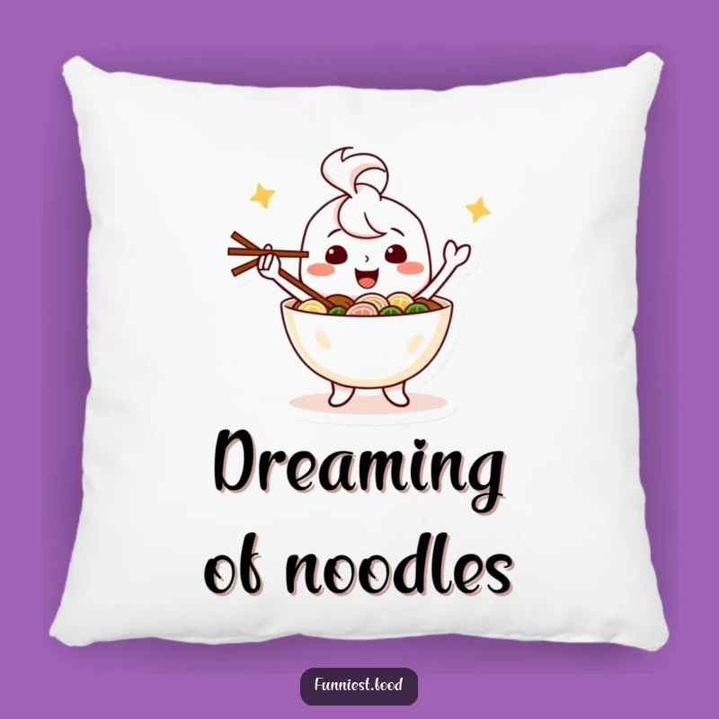 Funny Happy Ramen Bowl Pillow Comfort Meets Comedic Juggling