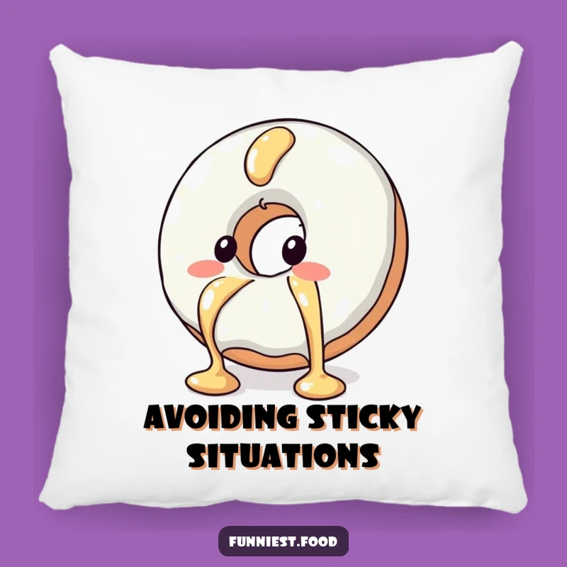 Funny Blushing Donut Pillow Soft Comfort with a Syrupy Twist