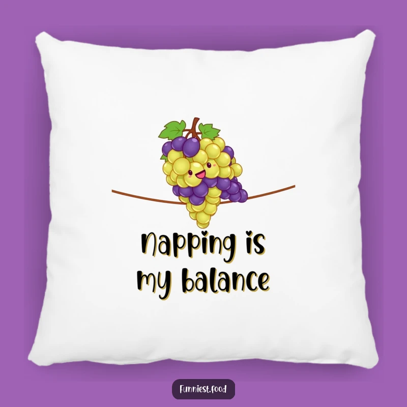 Funny Grape Tightrope Pillow - Comfy and Hilarious Home Accent