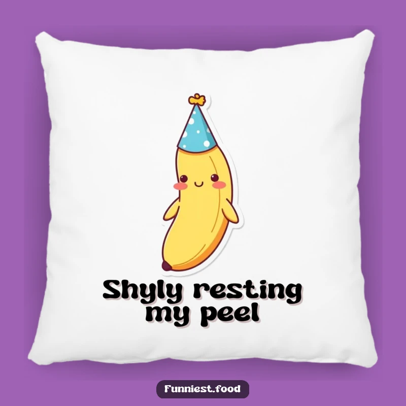 Funny Shy Banana Party Pillow - Cuddle Up with Bashful Charm