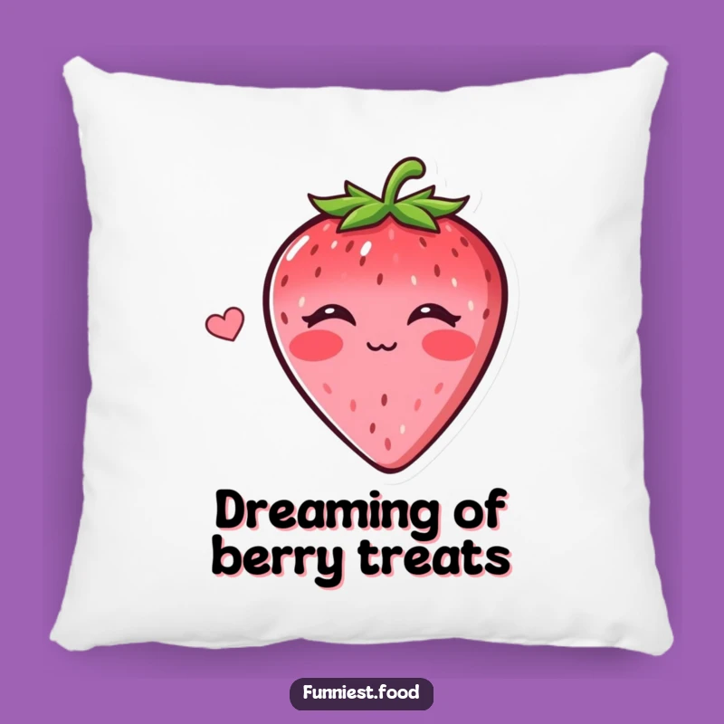 Funny Strawberry Kiss Pillow: Cozy Comfort with a Hilarious Sweet Touch