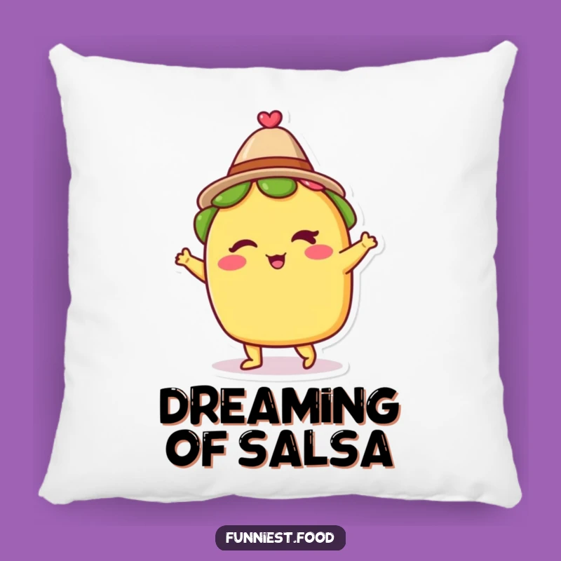Funny Winking Taco Dancing Hat Pillow - Cozy Fiesta Comfort!