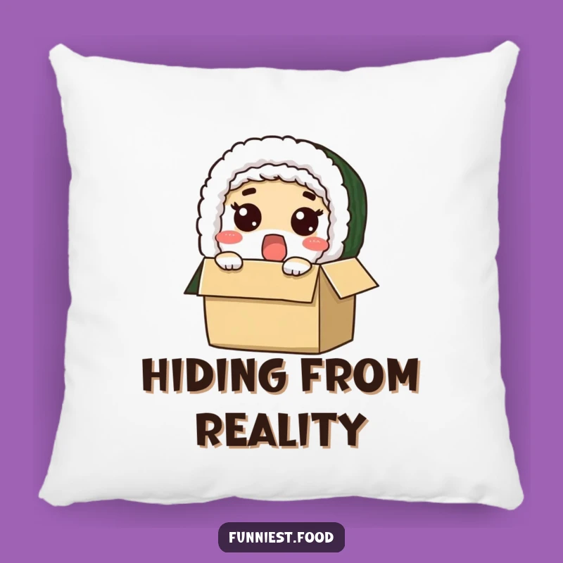 Funny Surprised Sushi Roll Pillow Adorable Comfort and Comedic Charm