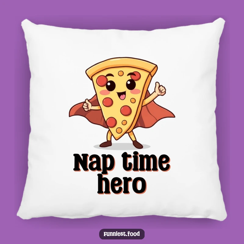 Funny Hero Pizza Slice Pillow: Snuggle Up with a Slice of Courage