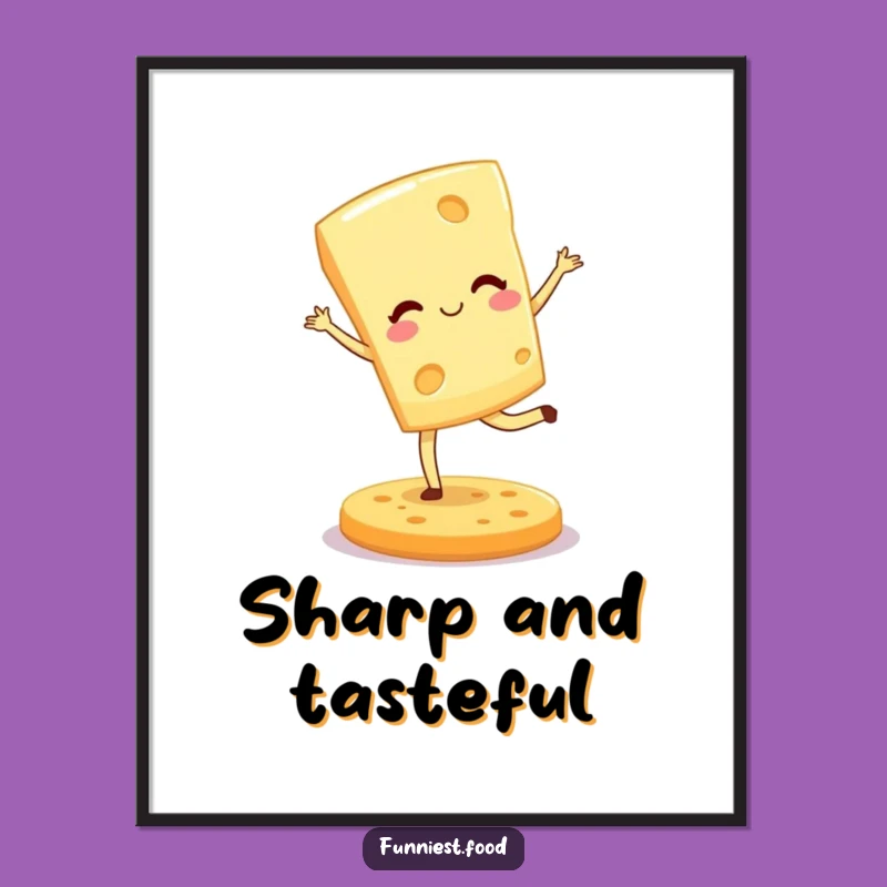 Funny Cheese Wedge Art: Whimsical Pirouette for Humorous Decor