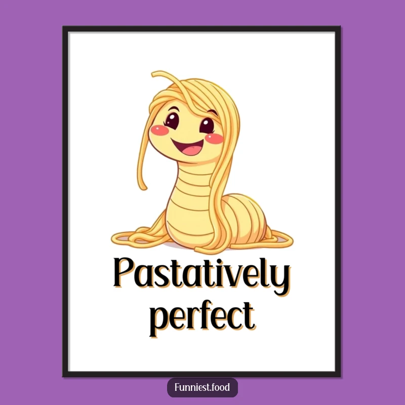 Funny Spaghetti Worm Digital Art: Instant Hilarious Pasta Decor