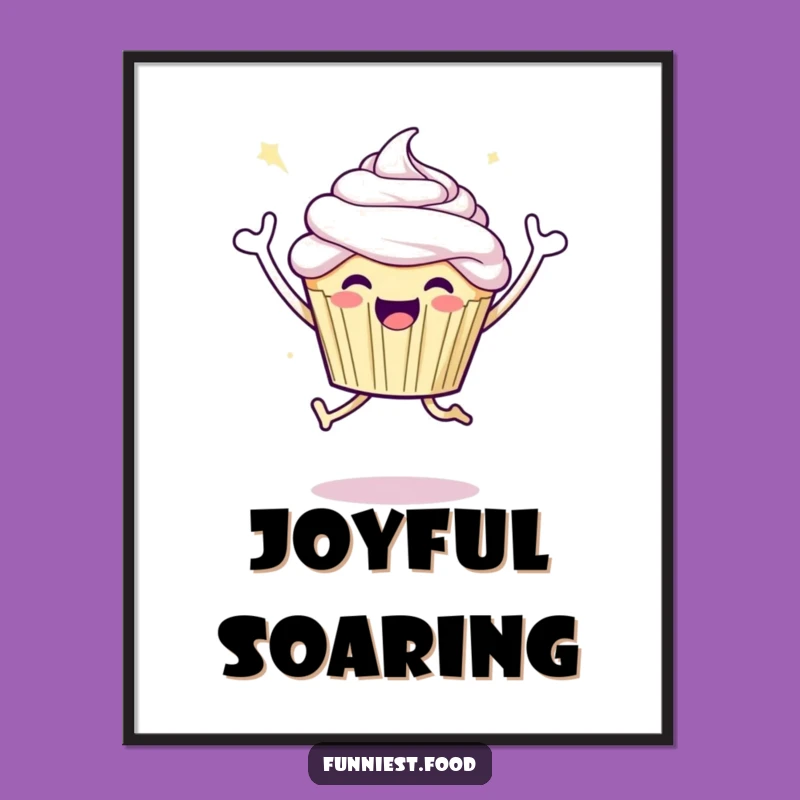 Funny Joyful Cupcake Digital Art Instant Celebration for Your Space