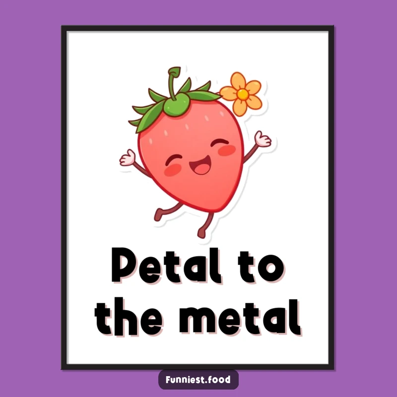 Funny Strawberry Dance Digital Art: Vibrant Celebration, A Cheerful Gift