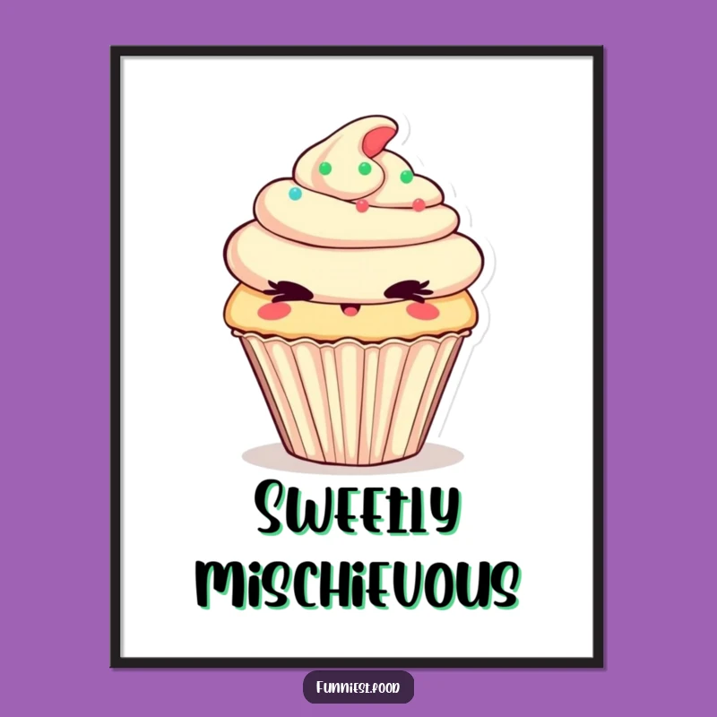 Funny Cupcake Digital Art: Instant Sweet Charm For Your Walls