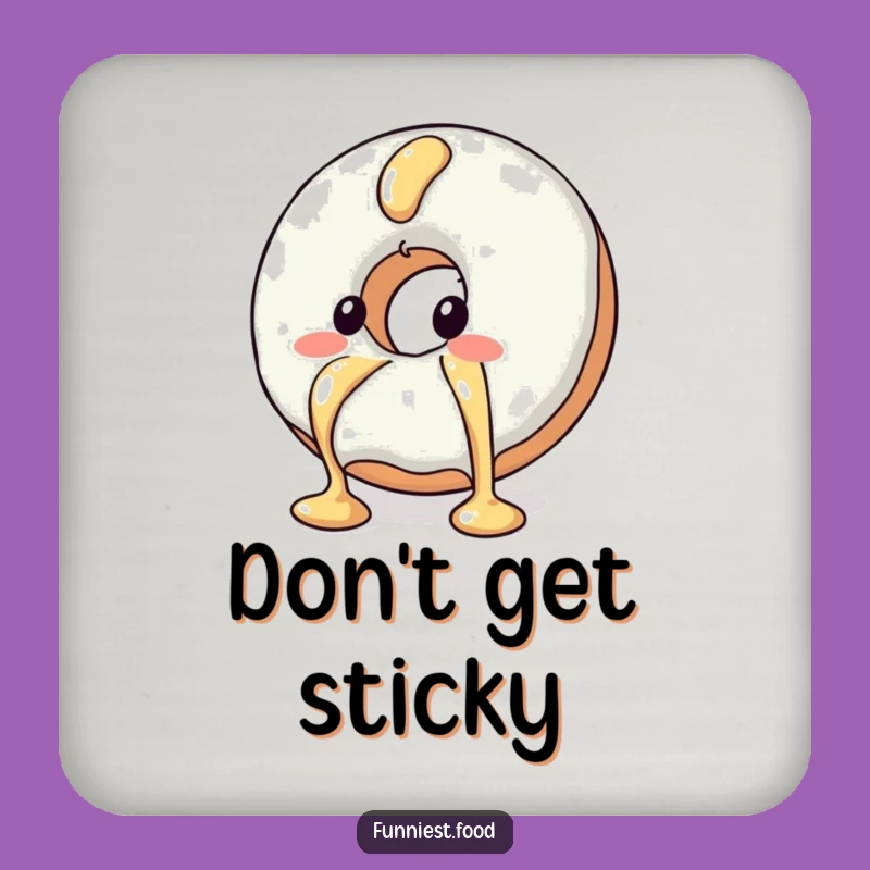 Funny Blushing Donut Coaster Protect Surfaces with Sweet Charm