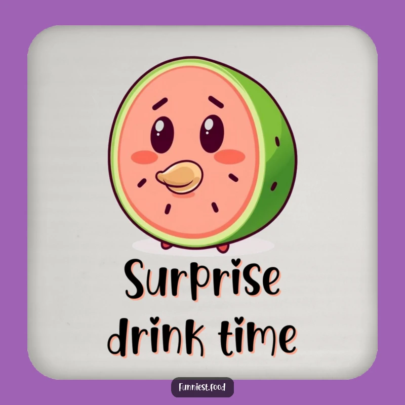 Funny Watermelon Coaster: Protect Surfaces with Flying Seed, Great Gift