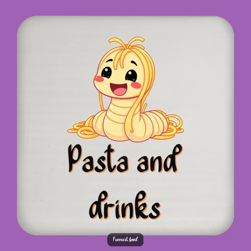 Funny Spaghetti Worm Coaster Set: Protect Your Table with Hilarious Pasta Art