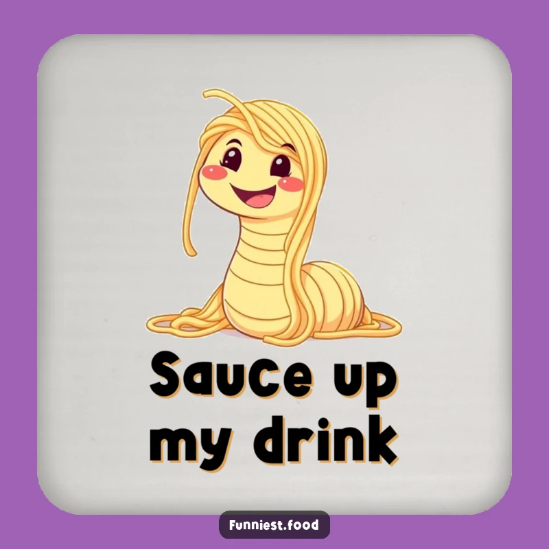 Funny Spaghetti Worm Coaster: Protect Surfaces with Hilarious Pasta Flair