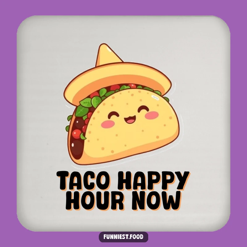 Funny Taco Sombrero Coaster: Protect Surfaces with Hilarious Fiesta Flair