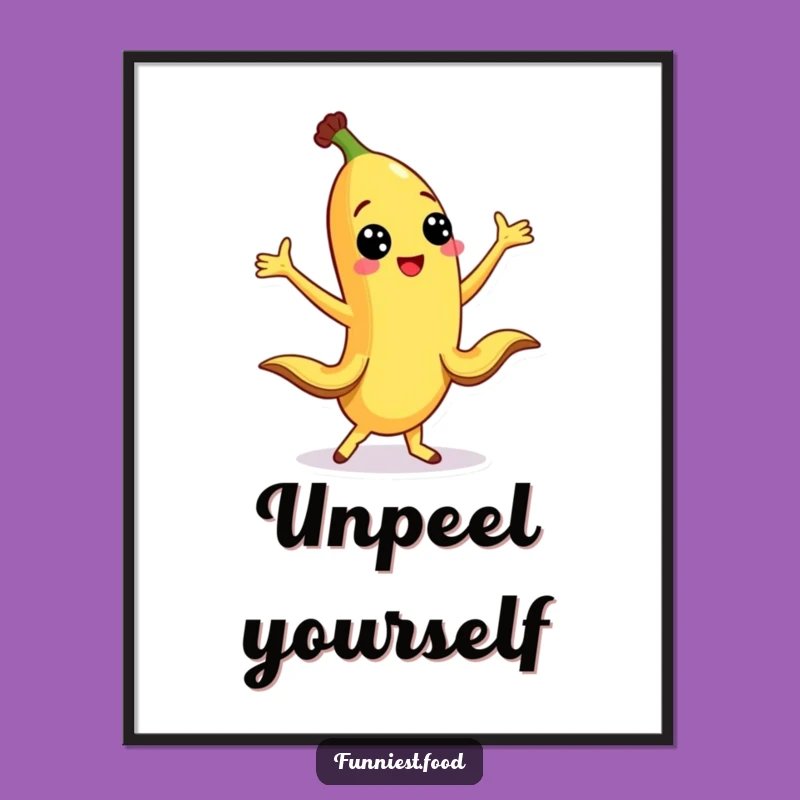 Funny Banana Dance Poster: Vibrant Wall Art for a Playful and Joyful Atmosphere