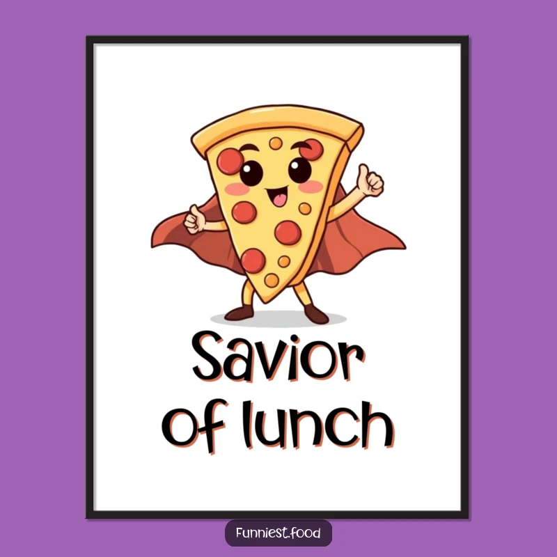 Funny Hero Pizza Slice Poster: Add Epic Flavor and Humor to Your Walls