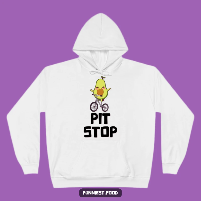 Cozy Funny Avocado Unicyclist Hoodie: Warm Comfort and Hilarious Healthy Style