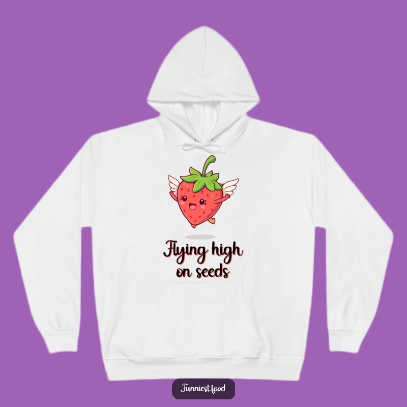 Funny Flying Strawberry Hoodie: Cozy Wings, Fantastic Funny Gift