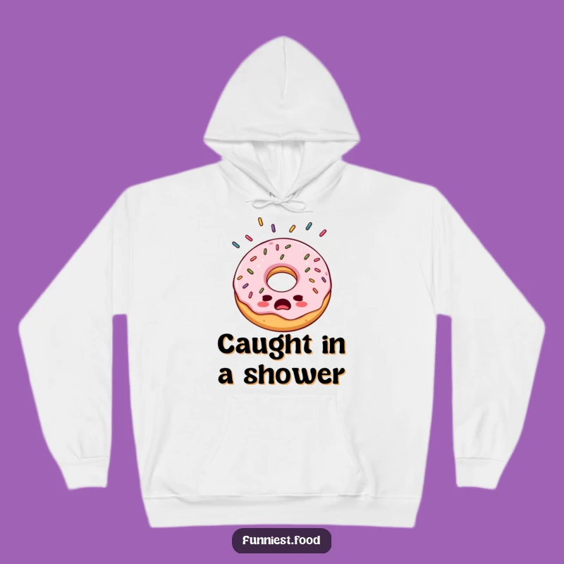 Funny Bewildered Donut Hoodie - Cozy & Hilarious Pastry Sweatshirt Gift