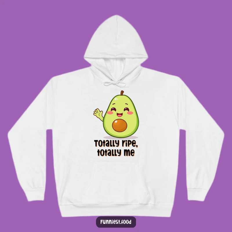 Funny Delighted Avocado Hoodie, Cozy and Cheerful Gift Idea