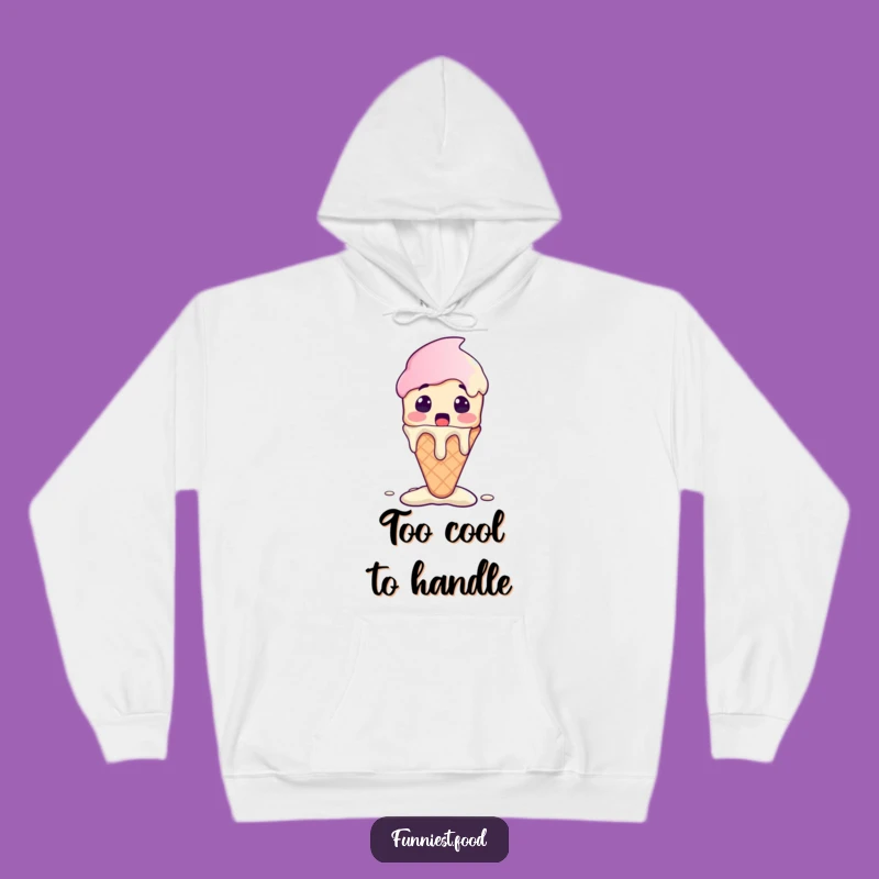 Funny Ice Cream Hoodie - Cozy Melting Character, The Ultimate Funny Gift!