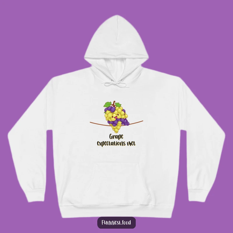 Cozy Funny Grape Tightrope Hoodie - Warmth Meets Witty Performance