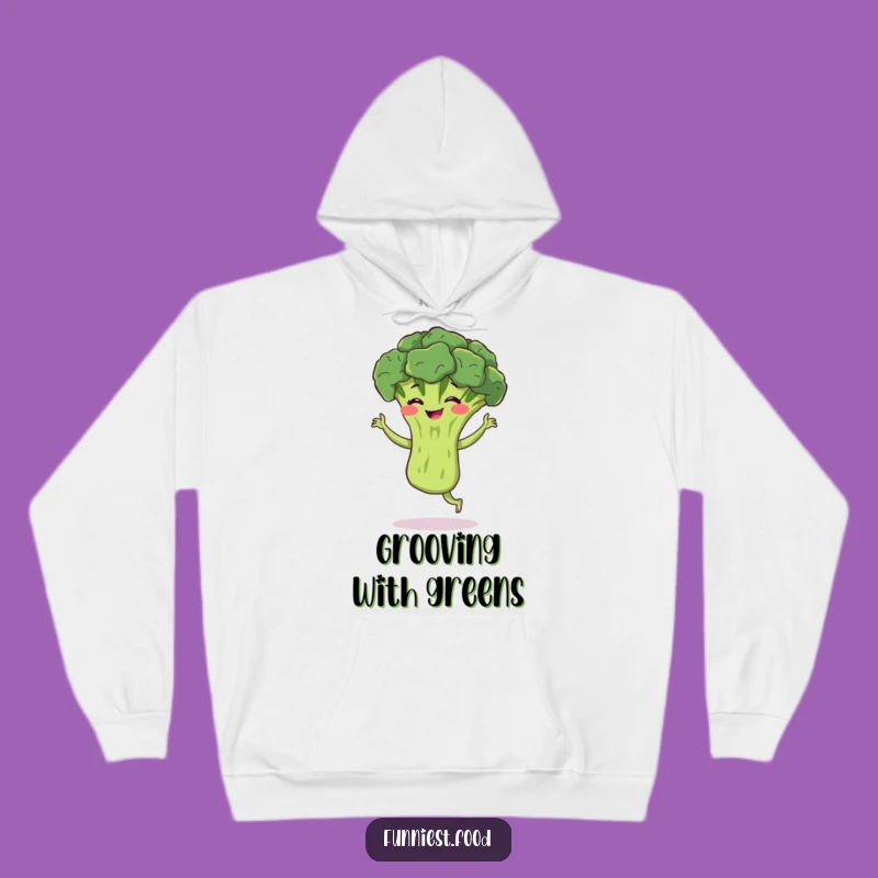 Funny Broccoli Jig Hoodie: Cozy & Hilarious Bouncing Broccoli, Awesome Veggie Gift!