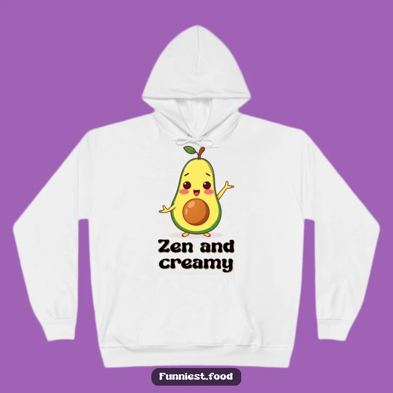 Cozy Funny Avocado Yoga Hoodie - Warm Healthy Character Comfort Gift