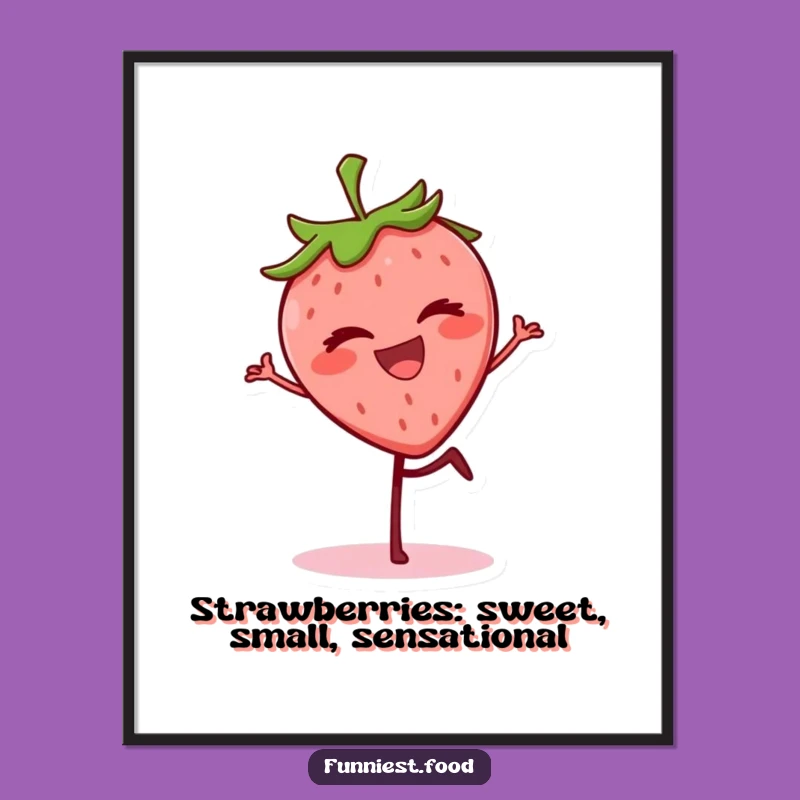 Free Printable Strawberry Art: Funny Downloadable Kitchen Decor & Gift
