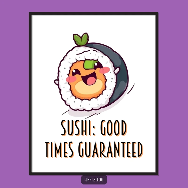 Free Printable Sushi Art: Funny Downloadable Kitchen Decor & Gift