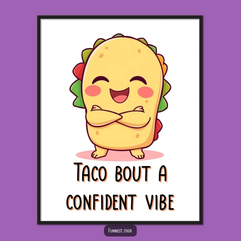 Free Printable Taco Art: Funny Downloadable Kitchen Decor & Gift