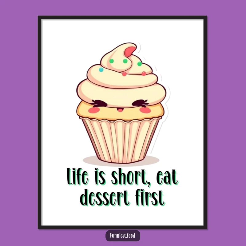 Free Printable Cupcake Wall Art: Whimsical Humorous Decor Downloadable Treat Art