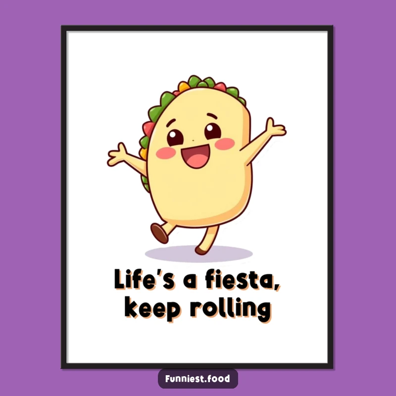 Free Printable Taco Cartwheel Wall Art: Funny Downloadable Decor for Kitchen Fun